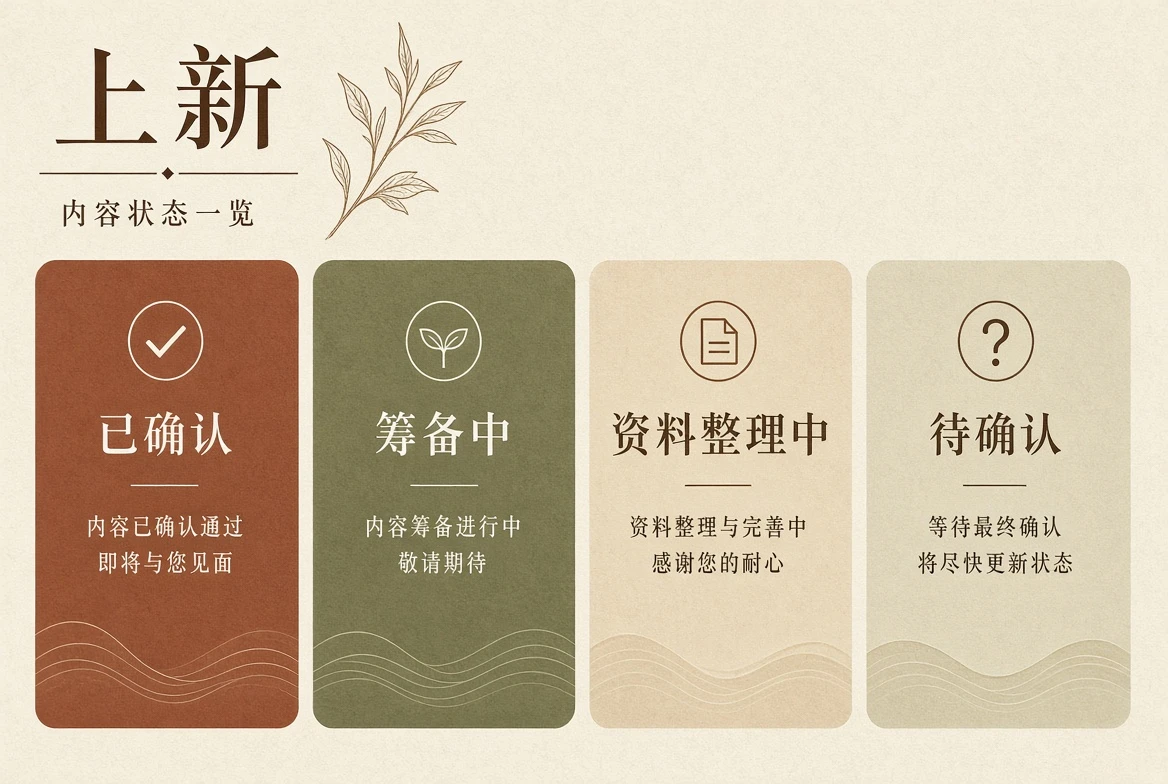 关于上新,先分清四种状态